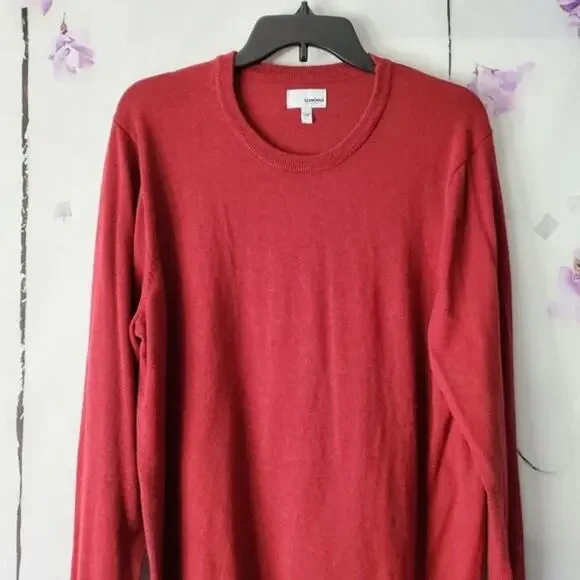 Sonoma Brick Red Soft Knit Crew Neck Sweater L - Picture 9 of 9